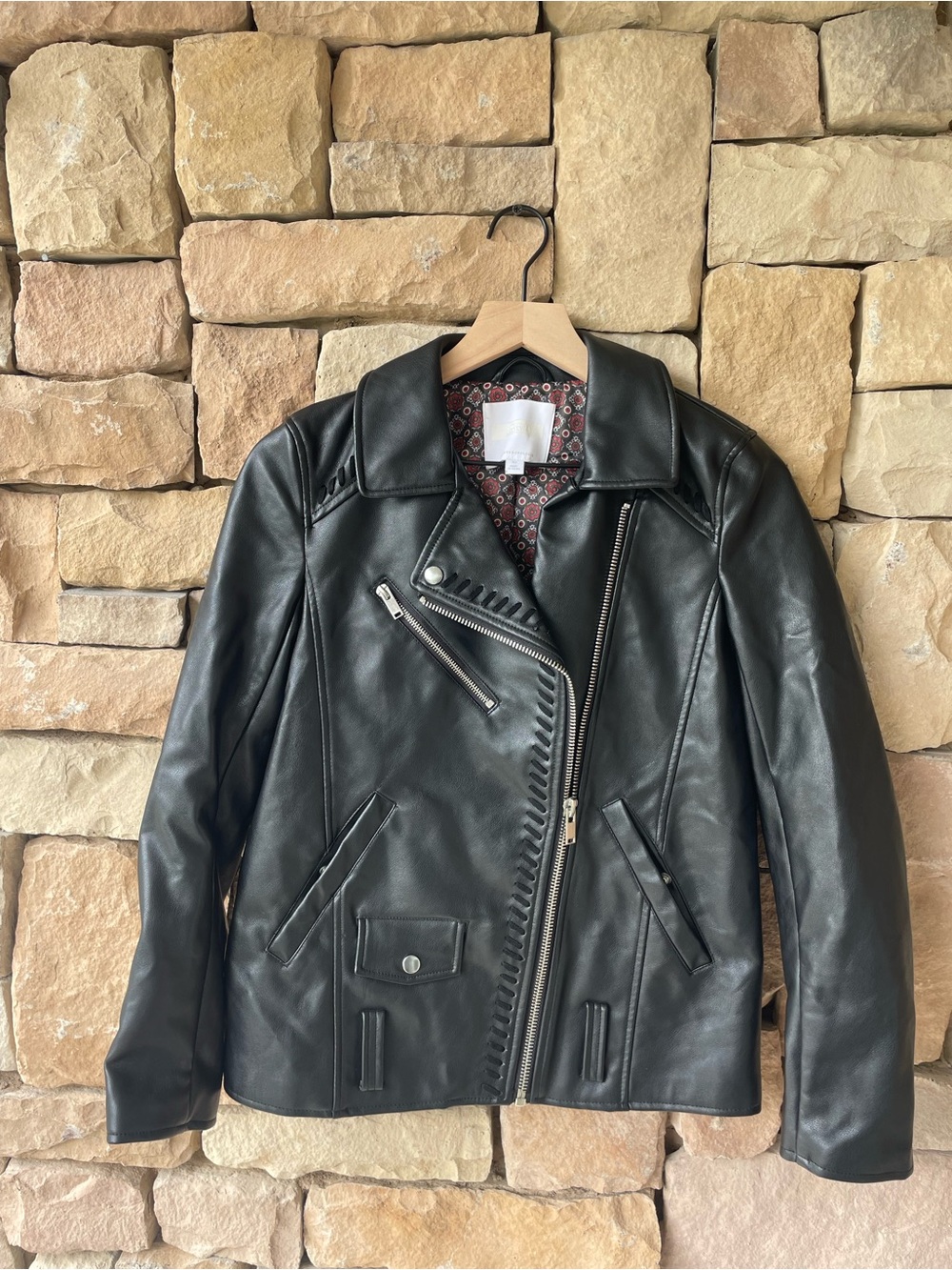 Anthropologie Faux Leather Moto Jacket